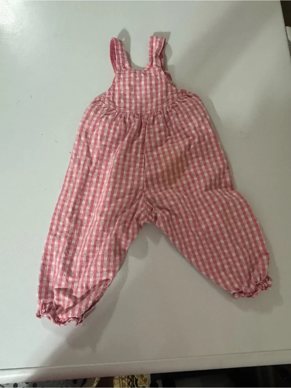 Vintage Osh Kosh Gingham Girls' Overalls